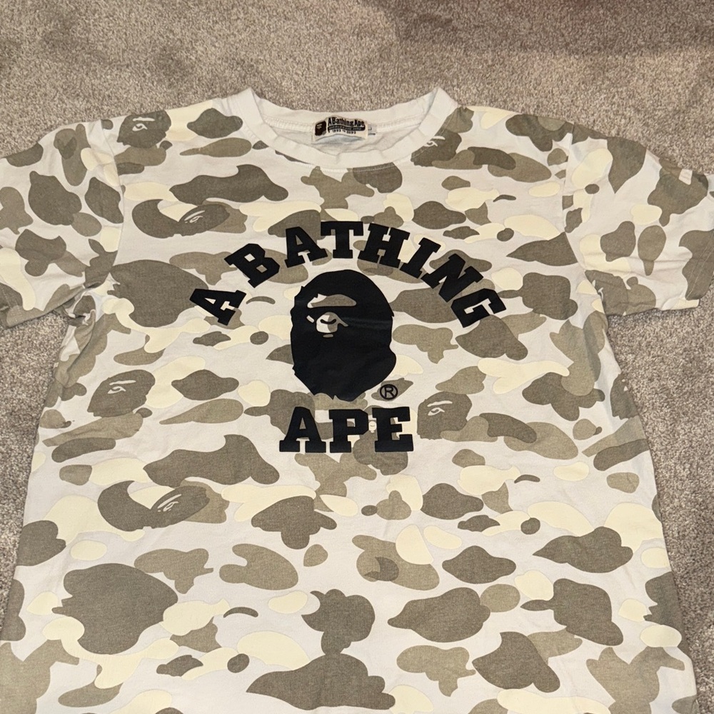 A Bathing Ape Camo T-Shirt - White and Gray